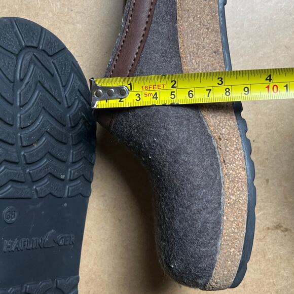 Haflinger Unisex Gray Grizzly Closed Heel Style Wool Clogs Size 38 - Picture 9 of 9
